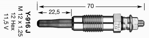 Bougie de préchauffage D-Power 6